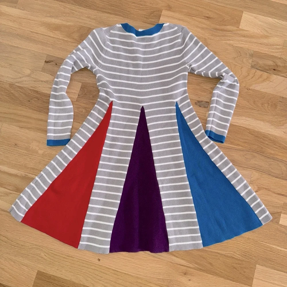 Hanna Andersson Rainbow Sweater Cotton Dress Sz 110